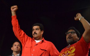 I due segretari: Maduro (PSUV) con Figuera (PCV)