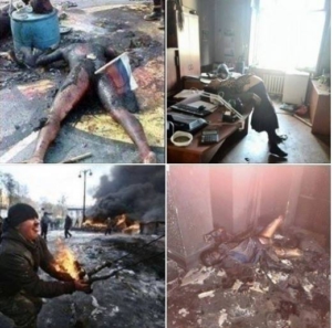 Resti umani nella casa dei sindacati bersaglio dei golpisti ucraini sostenuti dai socialisti europei