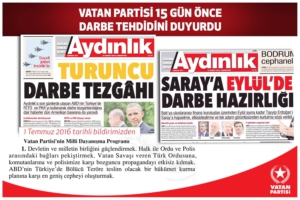 Il quotidiano Aydinlik aveva previsto il golpe filo-americano