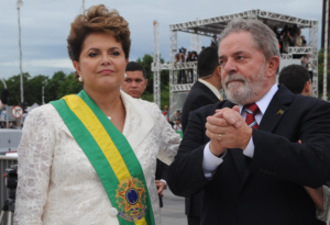 Dilma con l'ex-presidente, il leader sindacale Lula