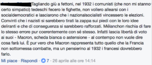 Discussioni odierne su Facebook